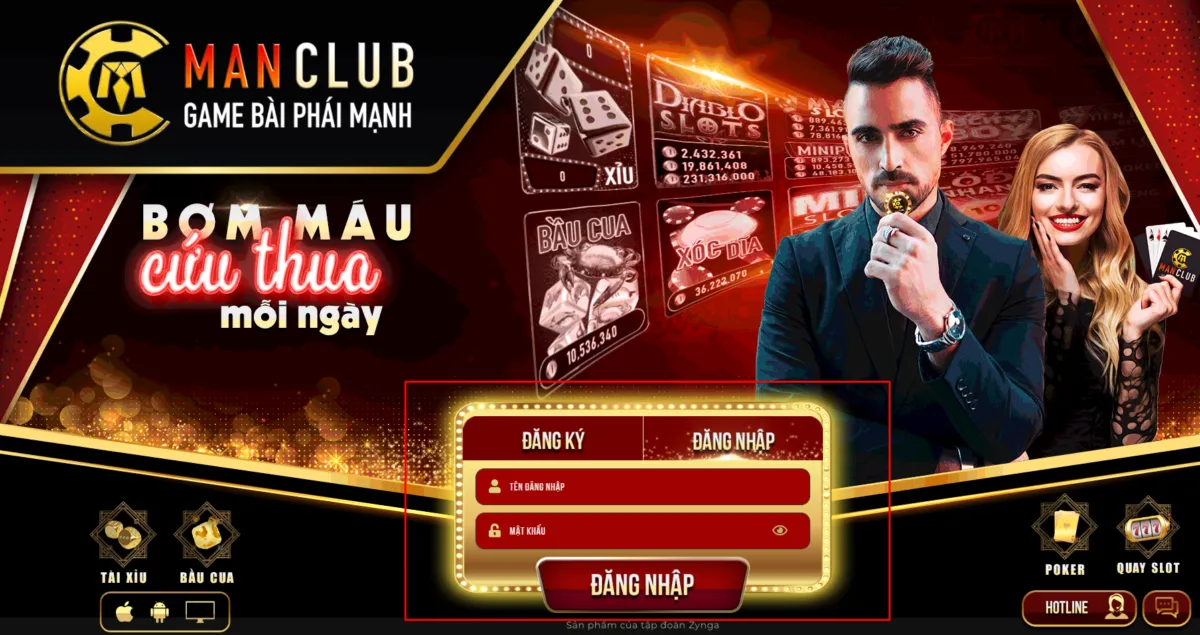 Đăng nhập vào Manclub